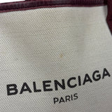 Balenciaga Canvas Maroon Cabas XS Tote Bag