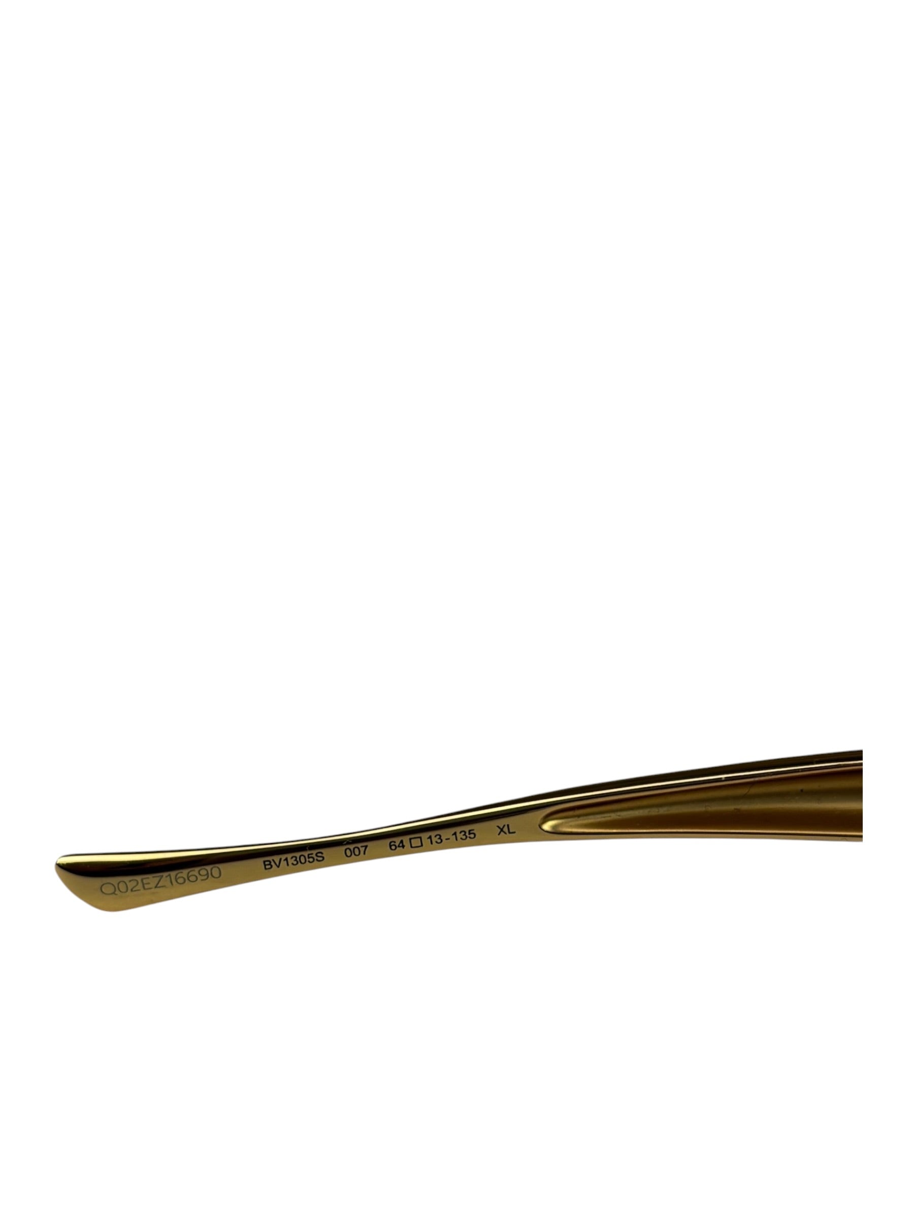 Bottega Veneta BV1305S Shiny Gold Pilot Sunglasses