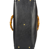 Gucci Black Leather Bamboo Diana 2Way Tote Bag