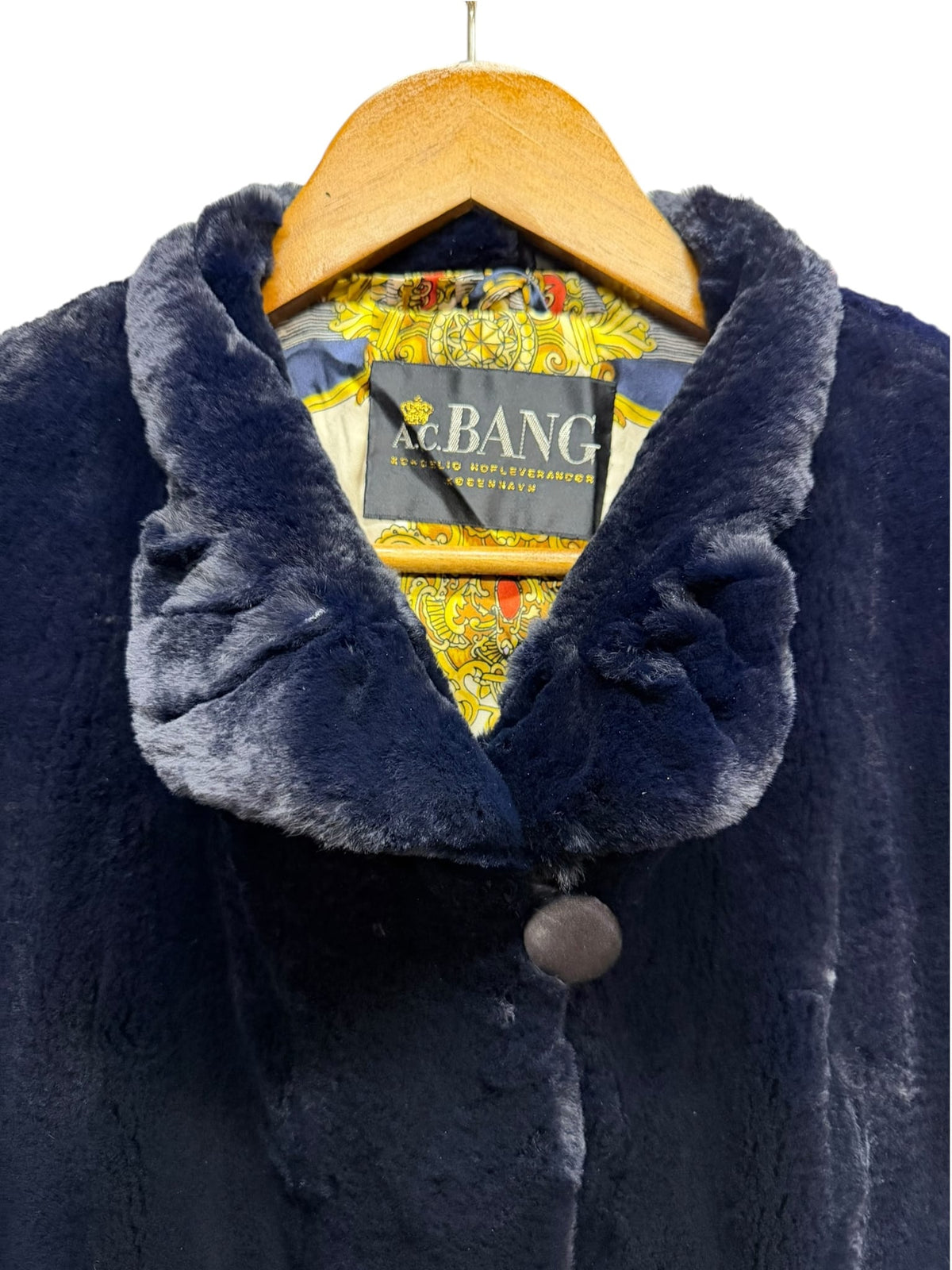 Vintage Ac Bang Navy Sheared Mink Fur Coat