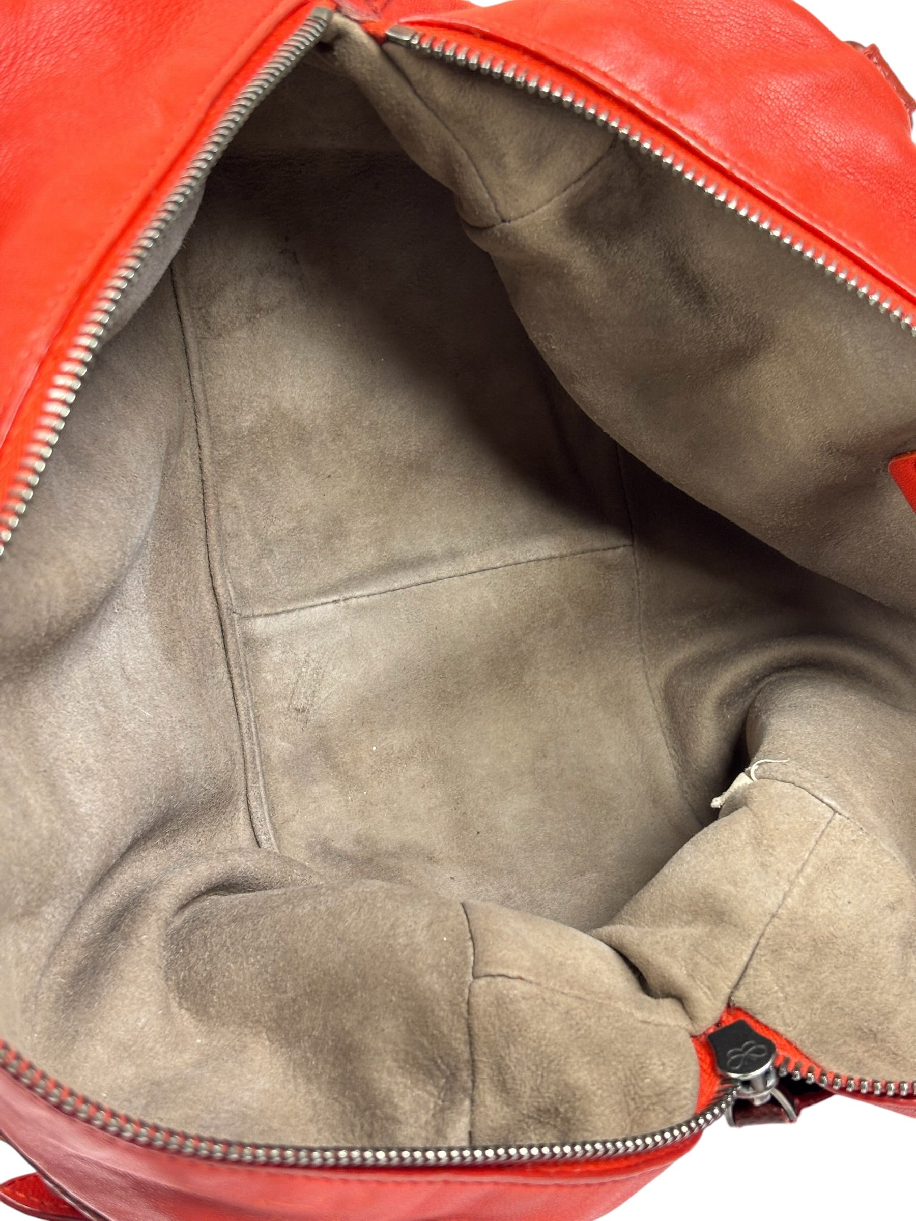 Bottega Veneta Red Lambskin/Lizard Intrecciato Shoulder Bag
