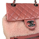 Chanel Paris-Salzburg Pink Shearling Mountain Backpack 2015