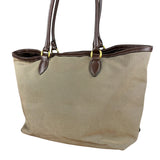 Prada Vintage Jacquard Logo Tote Brown