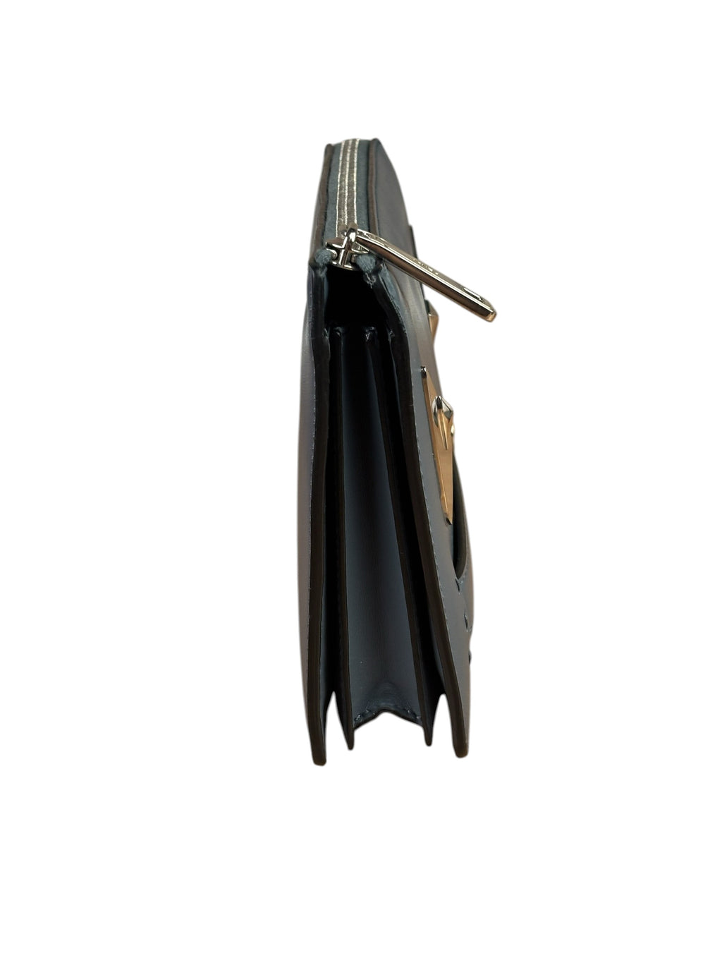 Fendi Grey Leather Monster Eyes Clutch