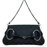 Gucci Black Tom Ford Horsebit Shoulder Bag