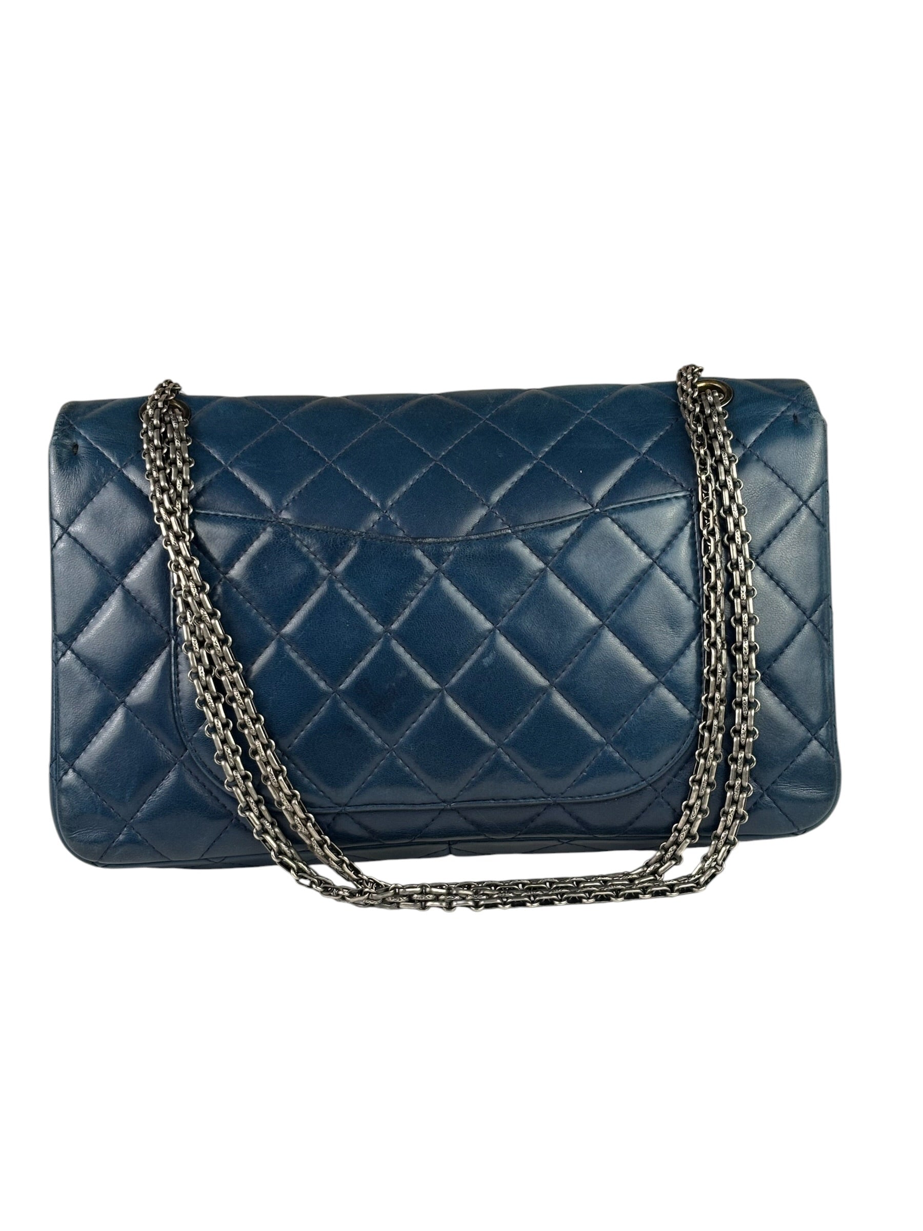 Chanel Blue Reissue 225 Double Flap Bag 1991