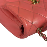 Chanel Pink Quilted Lambskin Two-Way Bag 2021