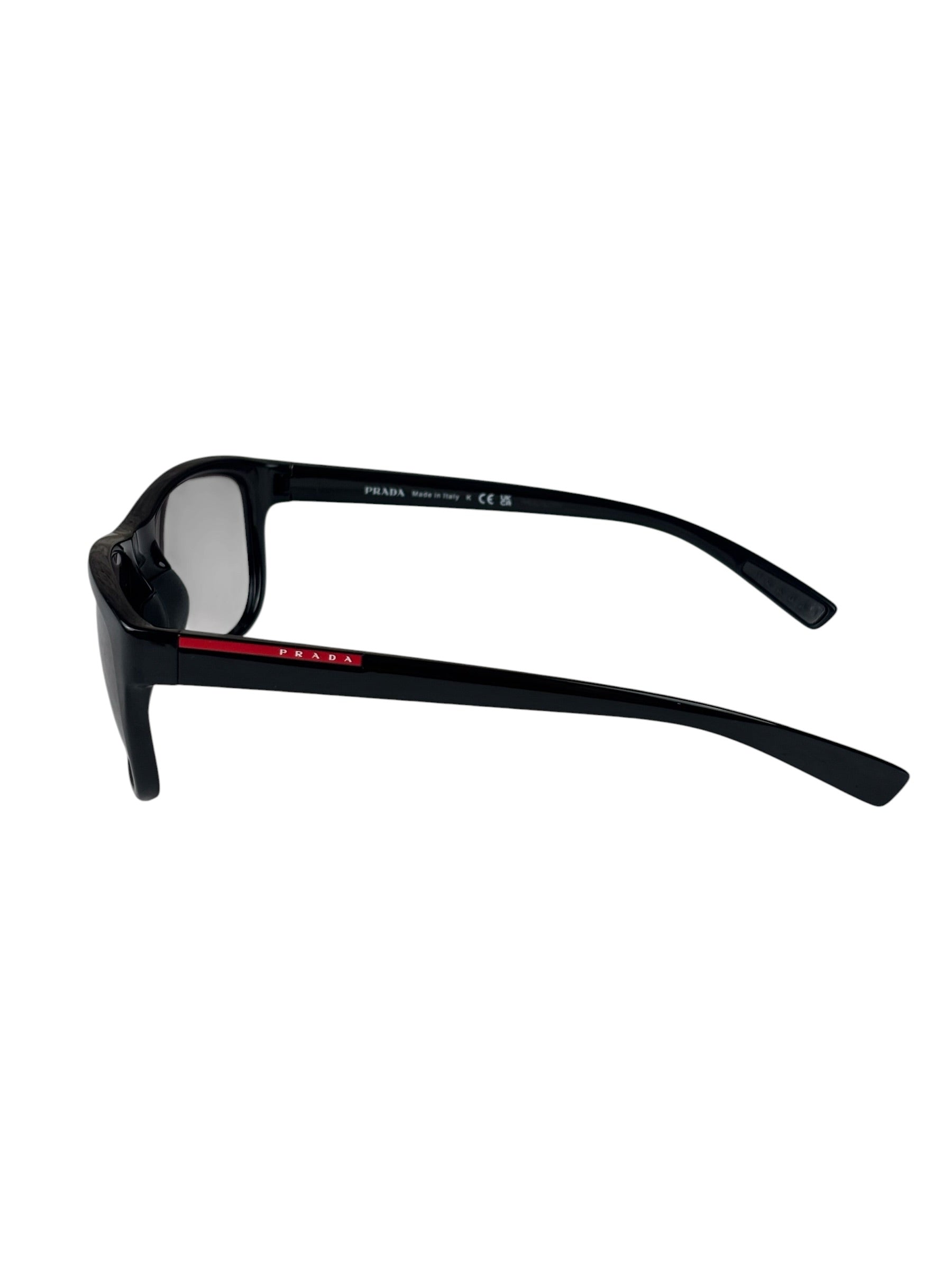 Prada Black Linea Rossa SPS 12U Sunglasses