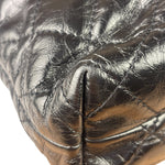 Chanel Black Quilted Lambskin Tabatiere Fold-Over Shoulder Bag 2014