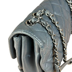 Chanel Dark Grey Quilted Leather Loop Flap Bag 2014