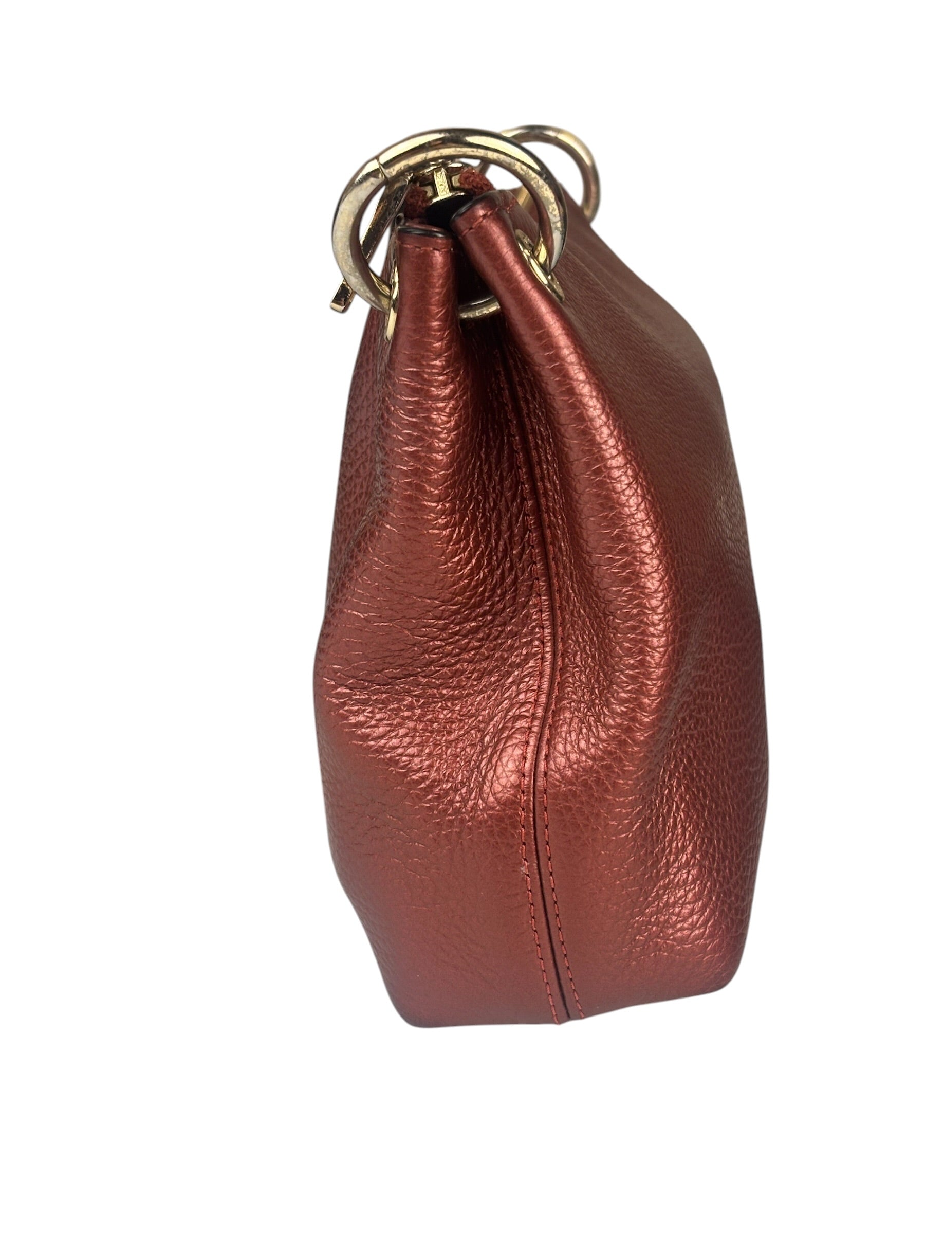Coach Metallic Currant Leather Charley Crossbody