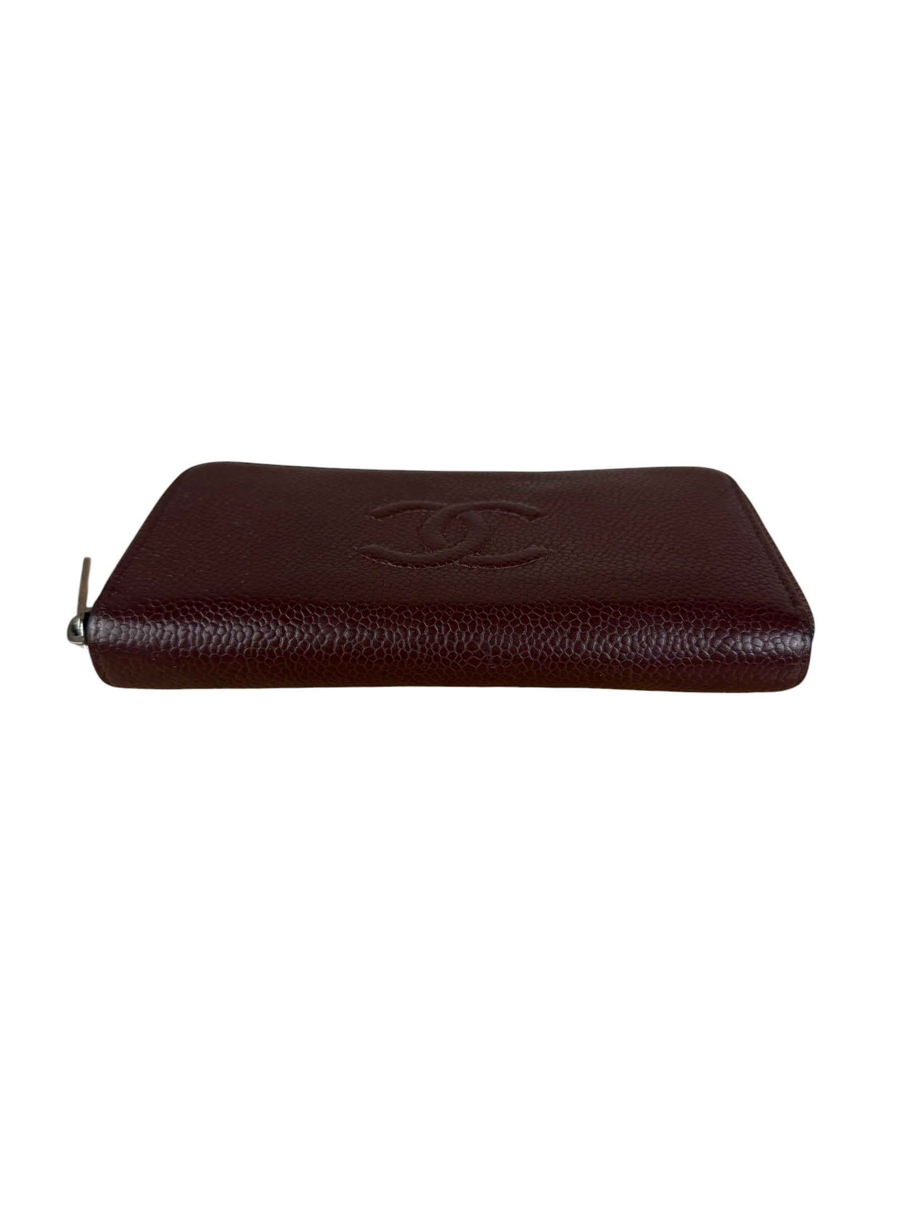 Chanel CC Caviar Leather Timeless Zip-Around Wallet-2014