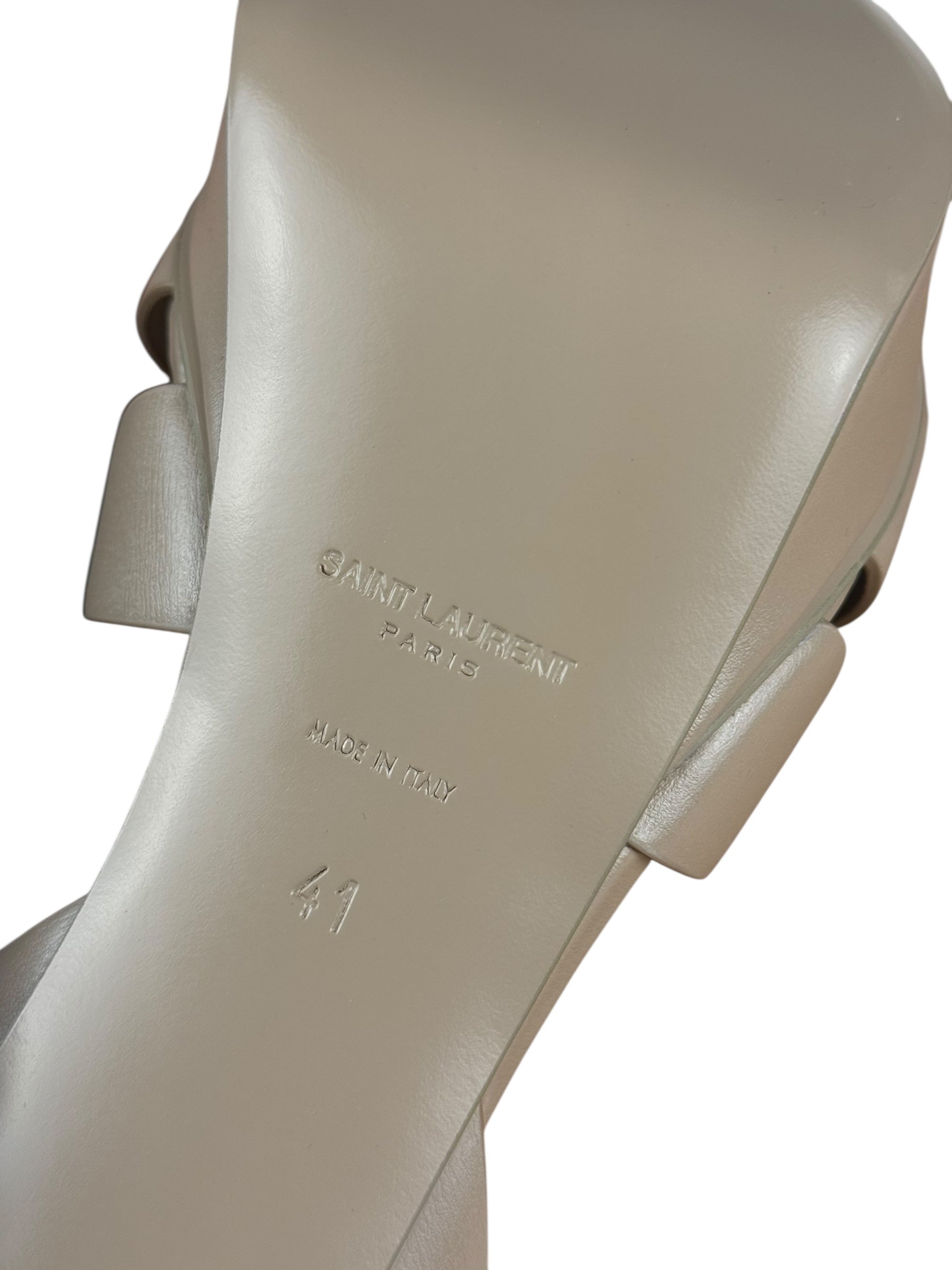 Saint Laurent King Palm Heels Beige