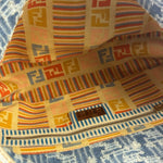 Fendi Blue Denim Zucca  Baguette