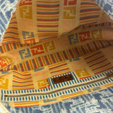 Fendi Blue Denim Zucca  Baguette