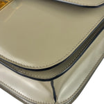 Celine Light Beige Patent Leather Classic Box Shoulder Bag