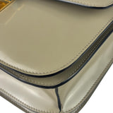 Celine Light Beige Patent Leather Classic Box Shoulder Bag