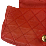 Chanel Red Quilted Caviar Leather Timeless Shoulder Bag 2012
