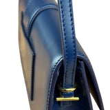 Jacquemus Navy Blue Leather Le Bambino Shoulder Bag