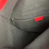 Burberry Red Leather Haymarket Check Shoulder Bag