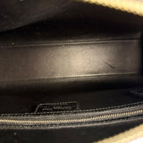 Christian Dior Rare Black/Navy Croc Embossed Lady Dior Handbag