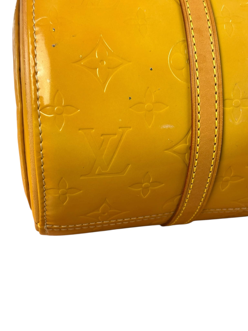 Louis Vuitton Yellow Vernis Bedford Handbag