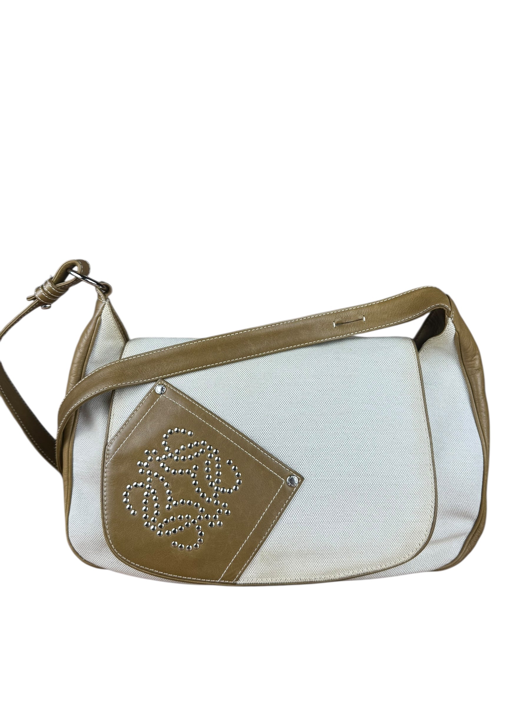 Loewe Tan & Cream Shoulder Bag