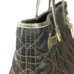 Christian Dior Cannage Quilted Panarea Tote Bag Black