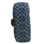 Coach Signature Blue Jacquard Denim Soft Tabby Shoulder Bag