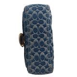 Coach Signature Blue Jacquard Denim Soft Tabby Shoulder Bag