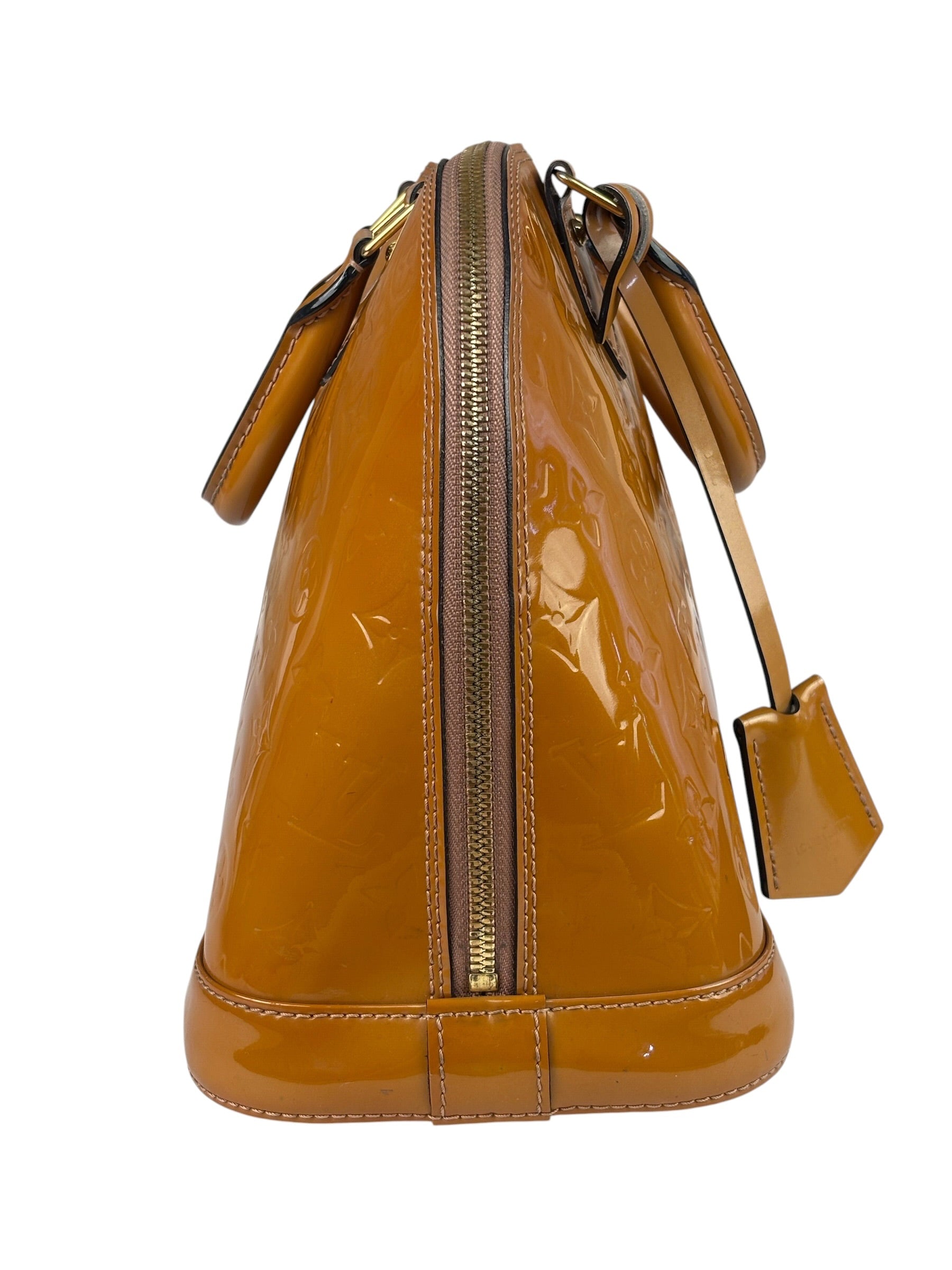 Louis Vuitton Vintage Monogram Vernis Alma MM Handbag Orange