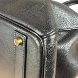 Hermes Black Togo Leather Birkin 40 Handbag Gold 1998