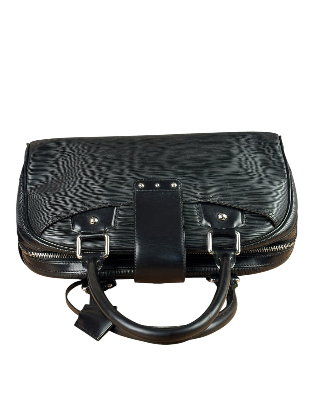 Louis Vuitton Black Epi Leather Montaigne Bowling Handbag GM