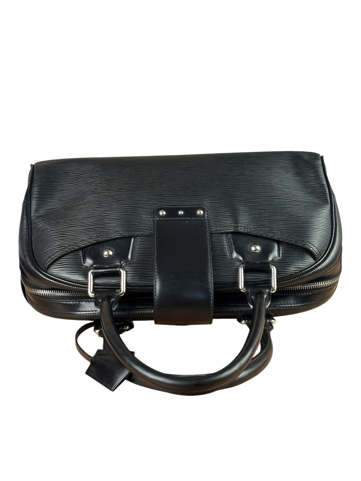 Louis Vuitton Black Epi Leather Montaigne Bowling Handbag GM