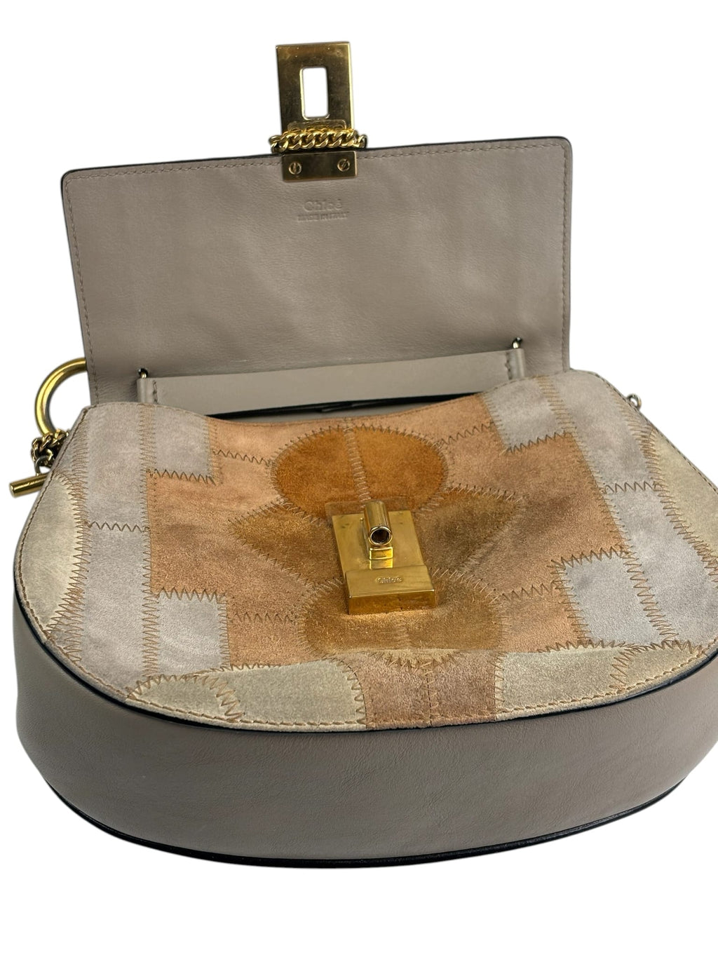 Chloe Patchwork Drew Suede Shoulder Bag