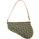 Christian Dior Vintage Green Trotter Saddle Pochette
