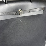 Hermes Black Toile Herbag 39 Handbag