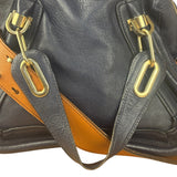 Chloe Night Blue Leather Medium Paraty Military Hand/Shoulder Bag