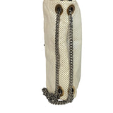 Chanel Ivory Perforated Drill Two-Tone Mademoiselle Flap Bag 2006