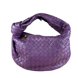 Bottega Veneta Purple Nappa Intrecciato Leather Jodie Hobo