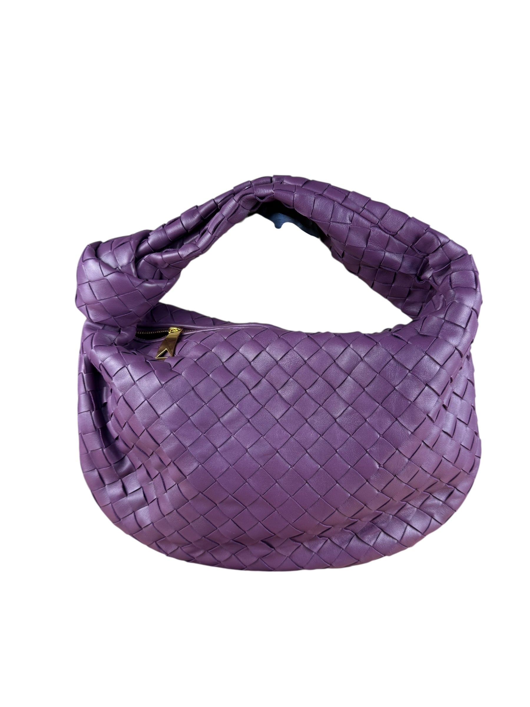 Bottega Veneta Purple Nappa Intrecciato Leather Jodie Hobo