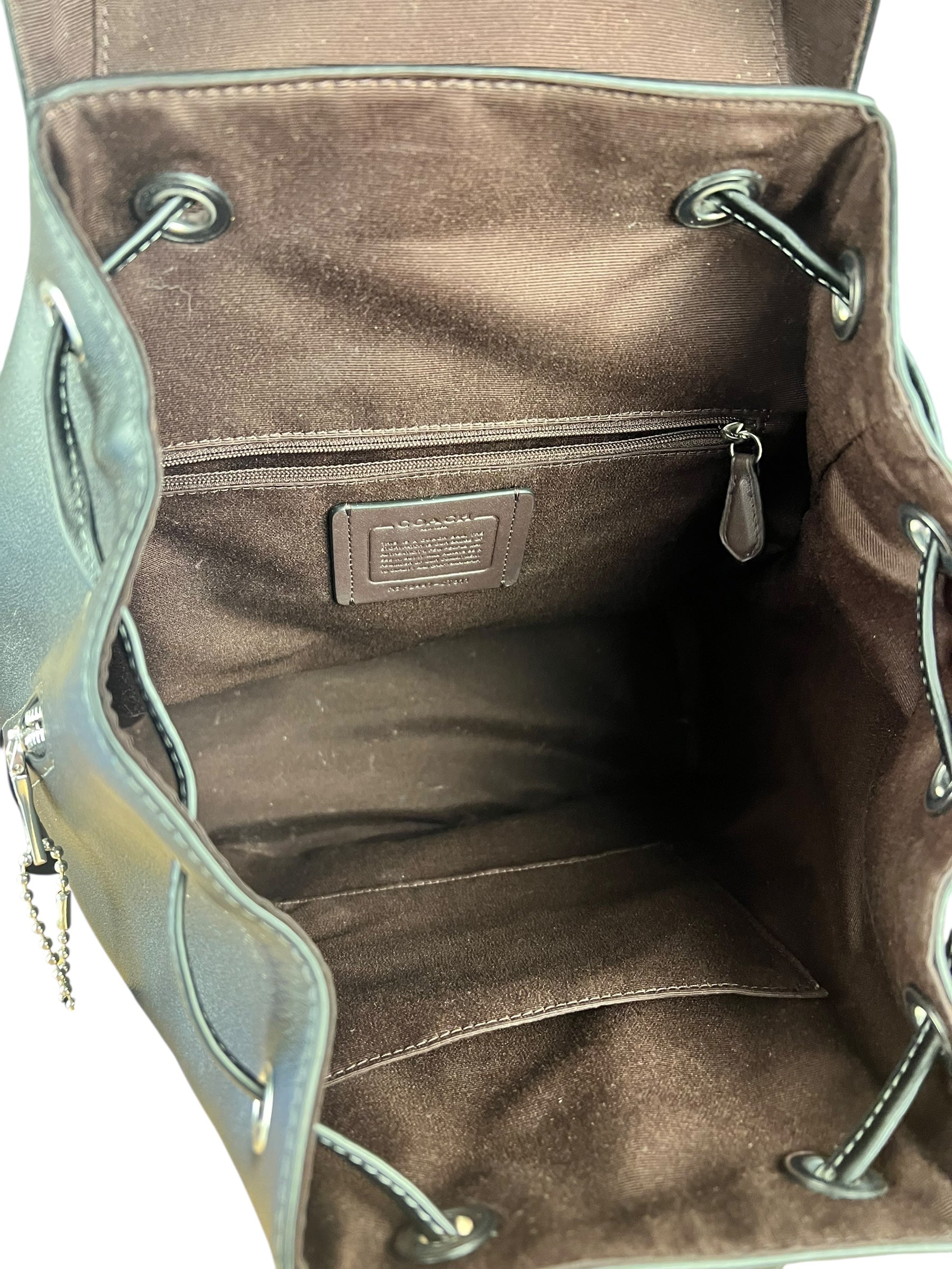 Coach Leather Pace Backpack Black