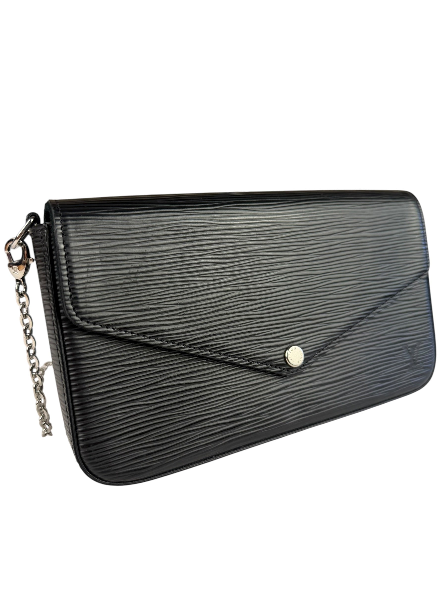 Louis Vuitton Black Epi Leather Felicie Pochette