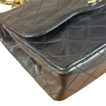Chanel Dark Navy Quilted Leather Two-Toned CC Double Flap Bag '86-'88