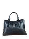 Bottega Veneta Black Intrecciato Two-Way Tote Bag