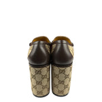 Gucci Horsebit GG Canvas Platform Loafers