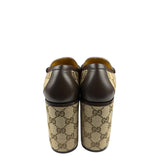 Gucci Horsebit GG Canvas Platform Loafers