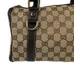 Gucci GG Canvas Top Handle Mini Boston Handbag