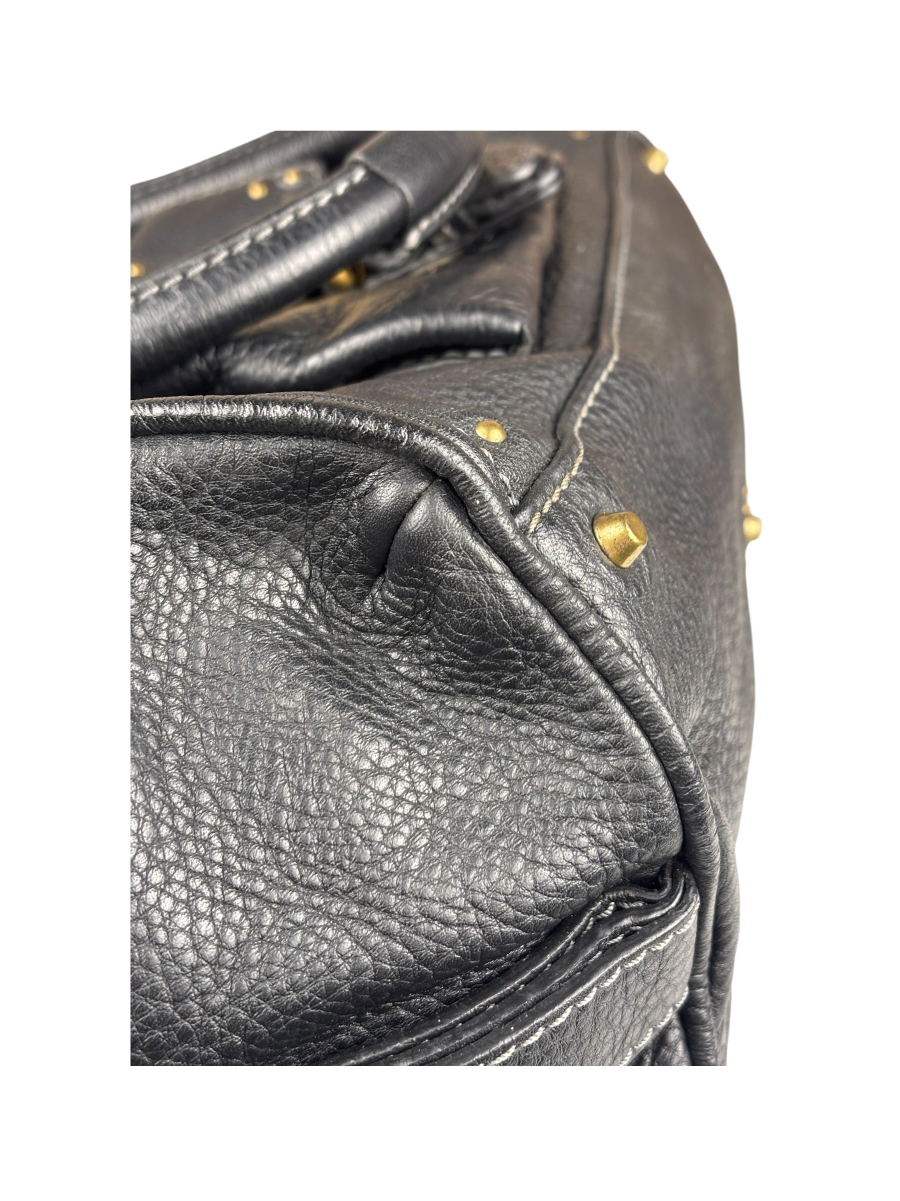 Chloe Black Leather Paddington Shoulder Bag