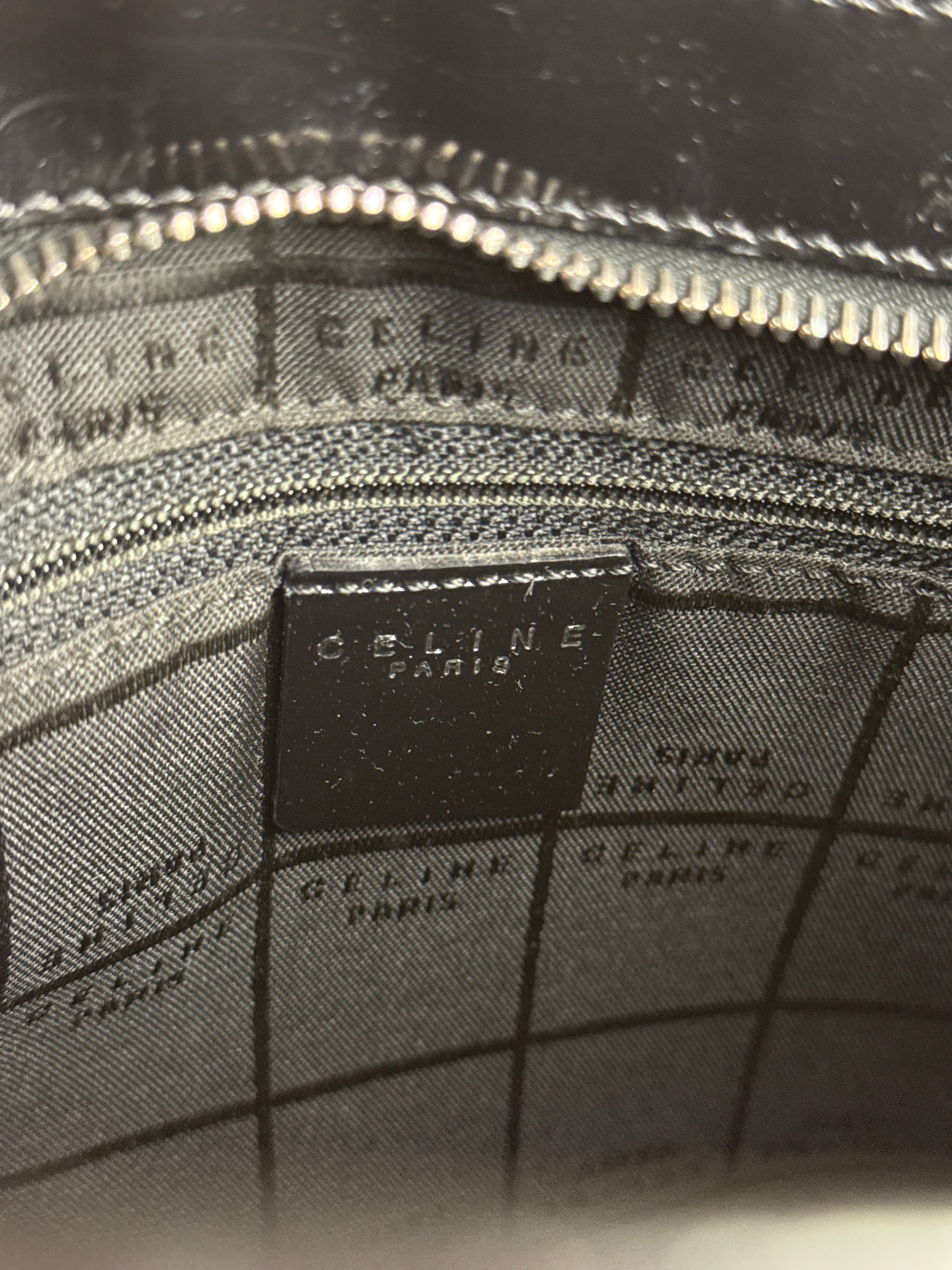 Celine Vintage Macadam Vinyl Bucket Bag